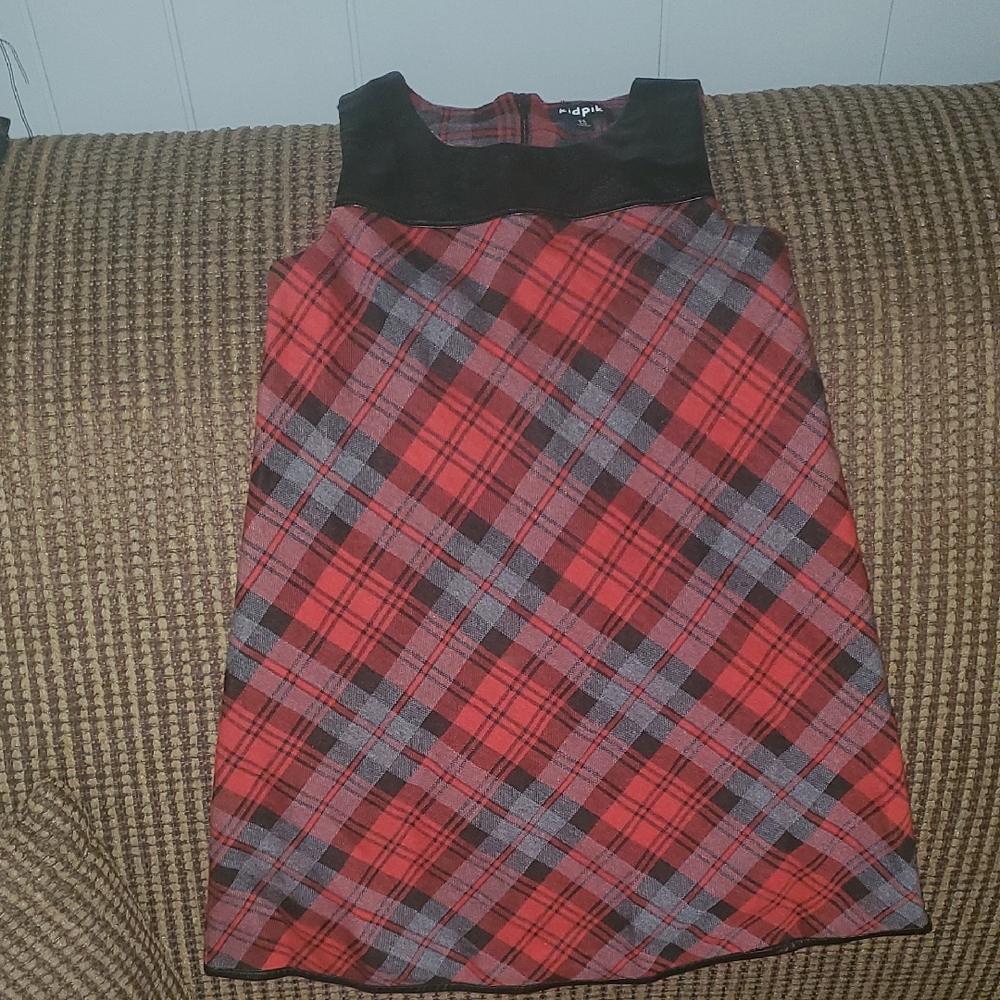 Red and Black Plaid Dress